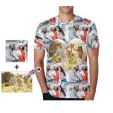 Custom Photo Our Love T-shirt Print Your Own Personalized Men's All Over Print T-shirt for Him