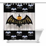 Custom Name Halloween Bat Shower Curtain 66inx72in