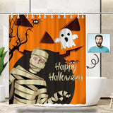 Custom Photo Halloween Mummy Shower Curtain 66inx72in