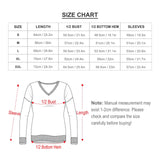 Custom Face V-Neck Sweater for Women Funny Christmas Design Custom Face Ugly Christmas Sweater Long-Sleeve Pullover Sweater