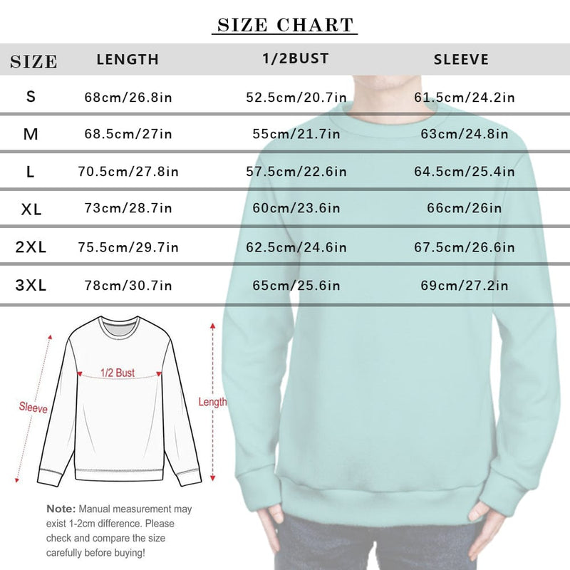 Custom Face Round Neck Sweater for Men Seamless Face Long Sleeve Lightweight Sweater Tops Personalized Ugly Sweater With Photo