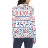 Custom Face Sweater Christmas Snowflake Pattern Personalized Women's All Over Print Mock Neck Sweater Photo Ugly Christmas Sweater Custom Sweater With Picture