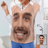 Custom Face Round Neck Sweater for Men Funny Big Face Long Sleeve Lightweight Sweater Tops Ugly Sweater With Photo