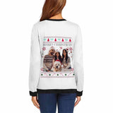 Personalized Family Photo Matching Ugly Christmas Sweatshirt, Gift For Christmas Custom face Sweatshirt, Ugly Couple Sweatshirts