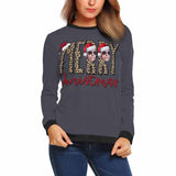 Personalized Face Christmas Hat Ugly Women's Christmas Sweatshirts, Gift For Christmas Custom face Sweatshirt, Ugly Couple Sweatshirts