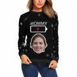 Personalized Face Family Battery Power Matching Ugly Christmas Sweatshirt, Gift For Christmas Custom Face Sweatshirt, Ugly Family Sweatshirts