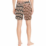 Custom Face Drawstring Swim Trunk Print Face Seamless Father & Baby Men's Quick Dry Swim Shorts Gift for Father's Day