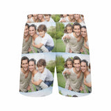 Custom Photo Swim Trunks Personalized Family Happy Pictures Men's Quick Dry Swim Shorts