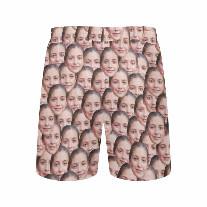 Customized Swim Trunks Custom Double Seamless Face Men's Quick Dry Swim Shorts