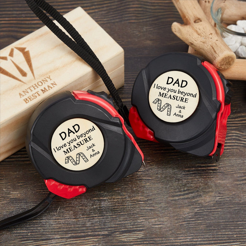 Custom Appellation&Name Tape Measure 24.6 ft Father's Day Gift Personalized Gifts for Dad Grandpa Love You Beyond Measure