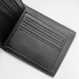 Father's Day Gifts | Custom Photo I Love Dad Wallet Personalized Men's Photo Engraved Bifold Wallet (Black)