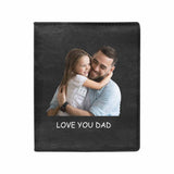 Custom Photo Letter To Father Bifold Men's Leather Wallet Personalized Photo Wallet For Dad -Put Your Photo On Wallet Father's Day & Birthday Gift