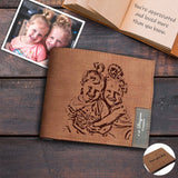 Custom Photo My Cute Baby Leather Wallet Personalized Engraved Wallet