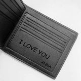 Father's Day Gifts | Personalized Photo&Name Wallet Dad Hold Up Baby Engraved Bifold Men's Leather Wallet Personalized Photo Wallet For Dad-Put Your Photo On Wallet