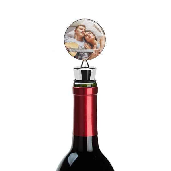 Custom Photo Lover Wine Bottle Stoppers