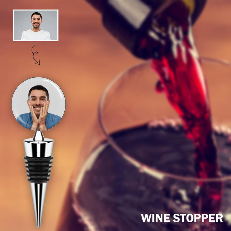 Custom Photo Zinc Alloy Wine Bottle Stoppers