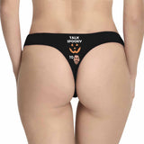 Personalized Underwear for Her Custom Face Talk Spooky Women's Classic Thongs