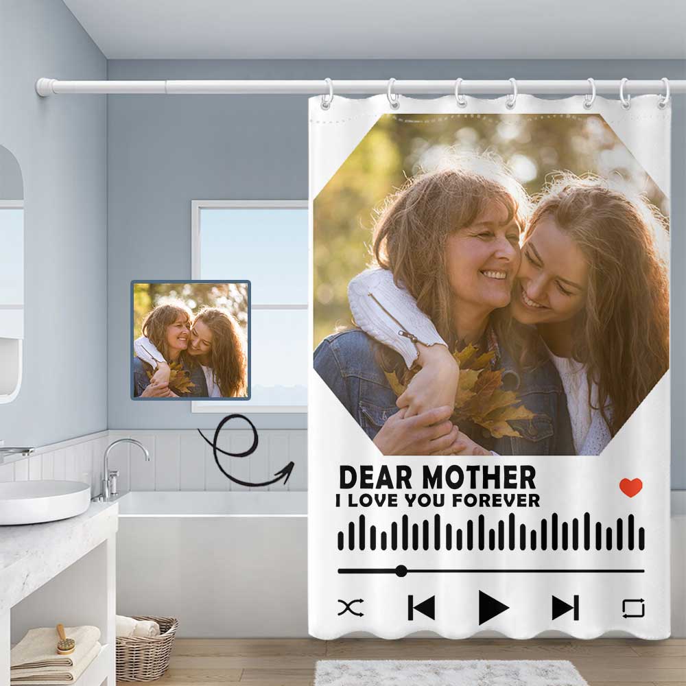 YesCustom Shower Curtain One Size Custom Photo Dear Mother Shower Curtain 48" x72"