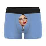 FacePajamas Underwear Blue / XS [Made In USA] Custom Men's Boxer Briefs with Girlfriend Zip Face Personalized Underwear Valentines Gift for Him