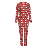 FacePajamas Pajama Custom Boyfriend Face Pajamas Love Heart Christmas Hat Sleepwear Personalized Women's Crewneck Long Pajamas Set