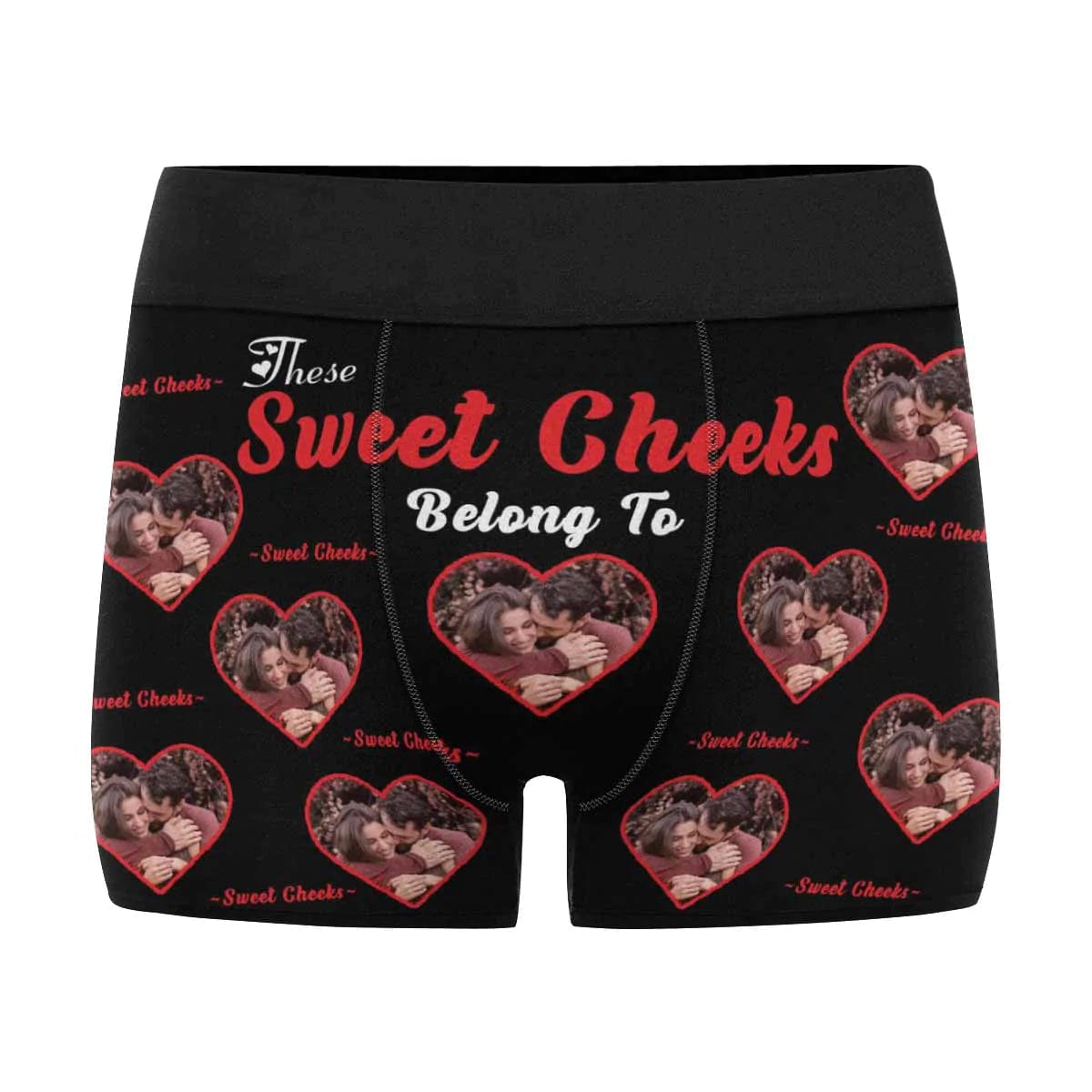 FacePajamas Mix Briefs Custom Couple Matching Lingerie Briefs Sweet Cheeks Personalized Face Underwear For Couple Gifts Made for Your Gift