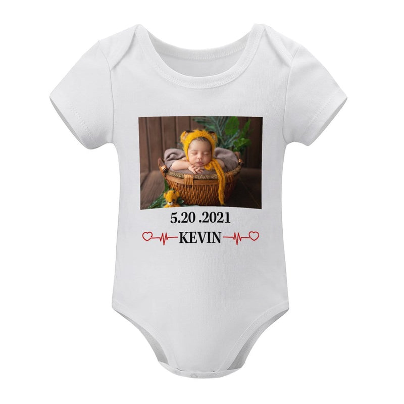 FacePajamas Baby Pajama Custom Face&Name&Date My Baby Bubble Romper Girls Boys Baby Jumpsuit Personalized Bodysuit Newborn Baby