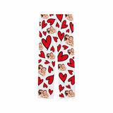 FacePajamas Pajama Pants Custom Face Pajama Pants Red Heart Sleepwear for Men & Women