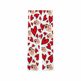 FacePajamas Pajama Pants Custom Face Pajama Pants Red Heart Sleepwear for Men & Women