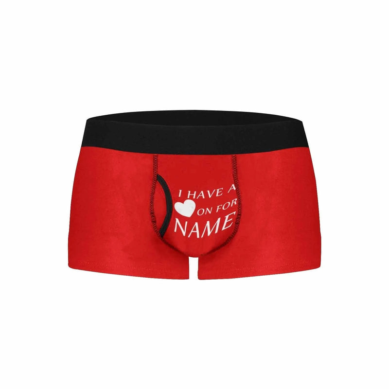 FacePajamas Mix Briefs Custom Name I Have A Heart Men's Pocket Boxer Briefs&Women's High-cut Briefs