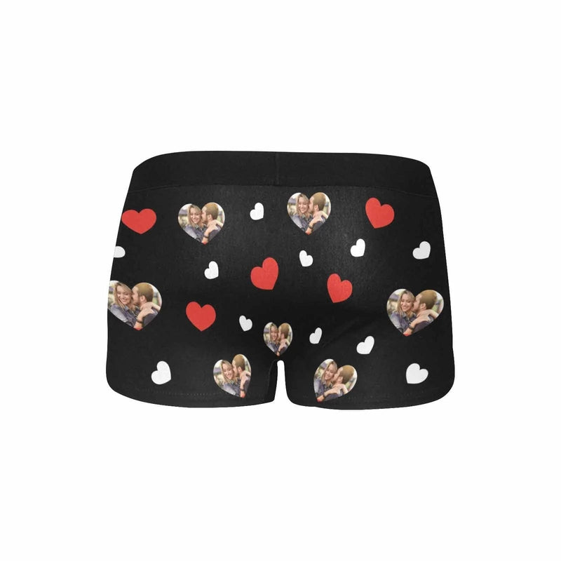 FacePajamas Mix Briefs Custom Photo Love Heart Men's Pocket Boxer Briefs&Women's High-cut Briefs