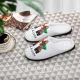 FacePajamas Slippers-2YX-SDS Custom Photo&Name Couples Men's All Over Print Cotton Slippers