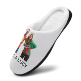 FacePajamas Slippers-2YX-SDS Custom Photo&Name Couples Men's All Over Print Cotton Slippers