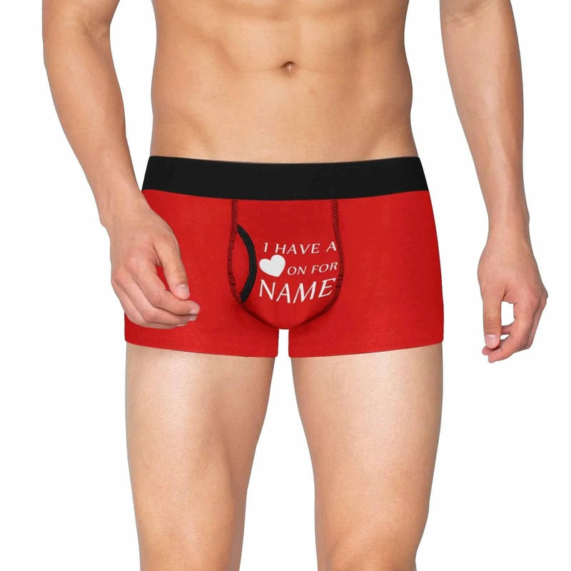 FacePajamas Mix Briefs S / Men Custom Name I Have A Heart Men's Pocket Boxer Briefs&Women's High-cut Briefs