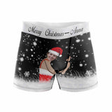 FacePajamas Men Underwear XS / Black Custom Waistband Boxer Briefs Best Wish For You Personalized Face&Name Underwear for Men Christmas Unique Gift